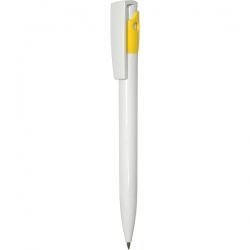 PR021 Ручка автоматическая бело-желтая