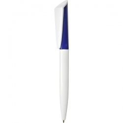 F01-Camellia Ручка с поворотным механизмом бело-синяя 2