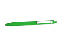 2201/04 Ручка прозрачная с металлическим клипом зеленая RADICAL