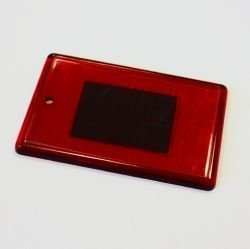 Магнит акриловый прямоугольный 55*80, красный прозрачный распродажа