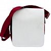 Сумка на длинном ремне маленькая, красная со сменным белым отворотом для сублимации (d=22.0 x 18.0 см)